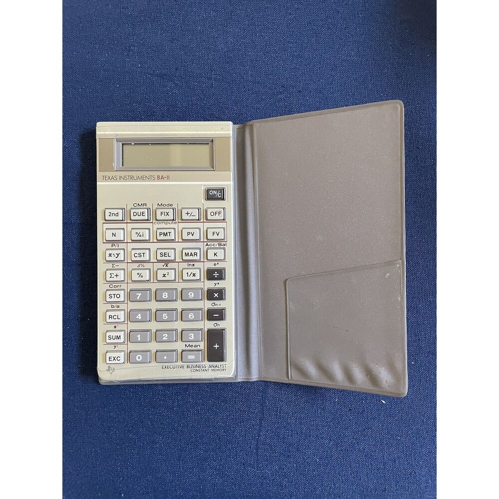 Texas Instruments BA II Executive Business Analysis Constant Memory In Case